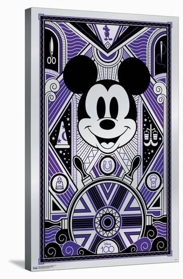 Disney 100th Anniversary - Deco-Luxe Mickey Mouse-Trends International-Stretched Canvas