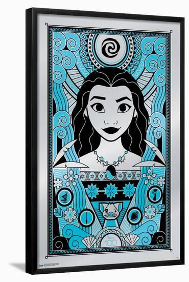 Disney 100th Anniversary - Deco-Luxe Moana-Trends International-Framed Poster