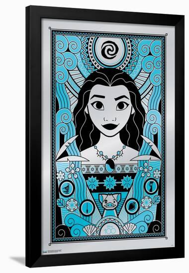 Disney 100th Anniversary - Deco-Luxe Moana-Trends International-Framed Poster