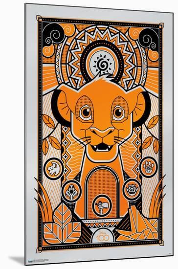 Disney 100th Anniversary - Deco-Luxe Simba-Trends International-Mounted Poster