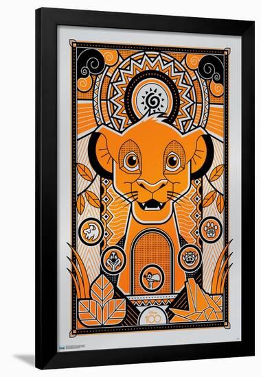 Disney 100th Anniversary - Deco-Luxe Simba-Trends International-Framed Poster