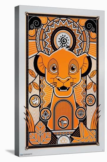 Disney 100th Anniversary - Deco-Luxe Simba-Trends International-Stretched Canvas