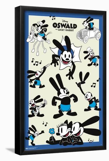 Disney 100th Anniversary - Oswald The Lucky Rabbit-Trends International-Framed Poster