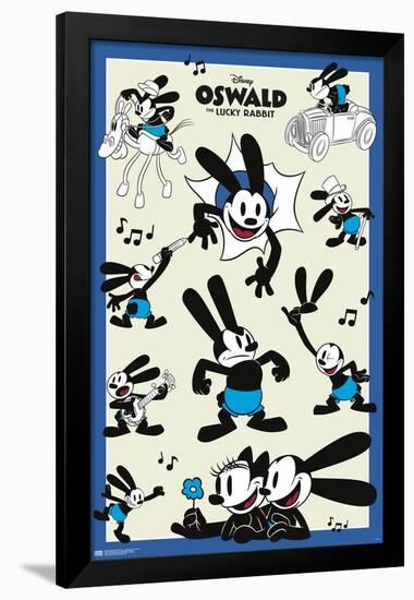 Disney 100th Anniversary - Oswald The Lucky Rabbit-Trends International-Framed Poster