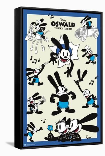 Disney 100th Anniversary - Oswald The Lucky Rabbit-Trends International-Framed Stretched Canvas