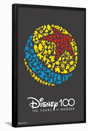 Disney 100th Anniversary - Pixar Silhouettes-Trends International-Framed Poster