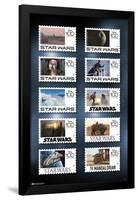 Disney 100th Star Wars - Stamp Grid-Trends International-Framed Poster