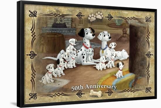 Disney 101 Dalmatians - 50th Anniversary-Trends International-Framed Poster