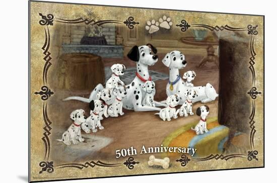 Disney 101 Dalmatians - 50th Anniversary-Trends International-Mounted Poster