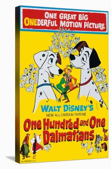 Disney 101 Dalmatians - One Sheet-Trends International-Stretched Canvas