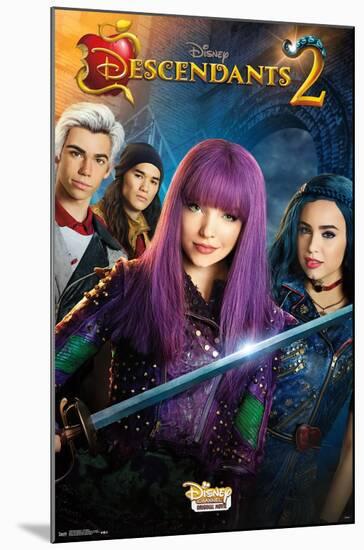 Disney Descendants 2 - One Sheet-Trends International-Mounted Poster