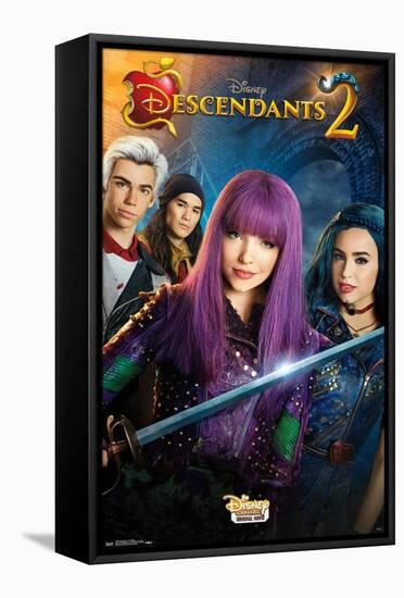 Disney Descendants 2 - One Sheet-Trends International-Framed Stretched Canvas