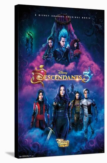 Disney Descendants 3 - One Sheet-Trends International-Stretched Canvas