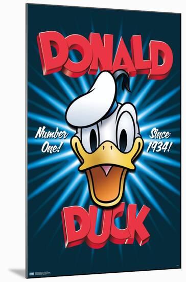 Disney Donald Duck - Number One-Trends International-Mounted Poster