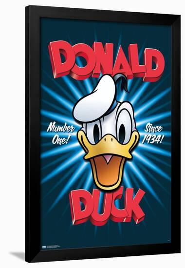 Disney Donald Duck - Number One-Trends International-Framed Poster