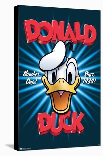 Disney Donald Duck - Number One-Trends International-Stretched Canvas