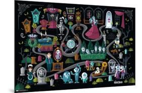 Disney Haunted Mansion - Map-Trends International-Mounted Poster