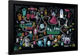 Disney Haunted Mansion - Map-Trends International-Framed Poster