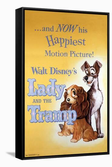 Disney Lady and The Tramp - One Sheet-Trends International-Framed Stretched Canvas