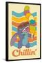 Disney Lilo and Stitch - Chillin-Trends International-Framed Poster