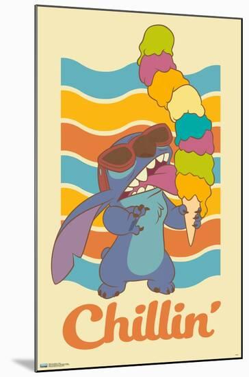 Disney Lilo and Stitch - Chillin-Trends International-Mounted Poster