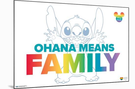 Disney Lilo and Stitch - Family Pride-Trends International-Mounted Poster