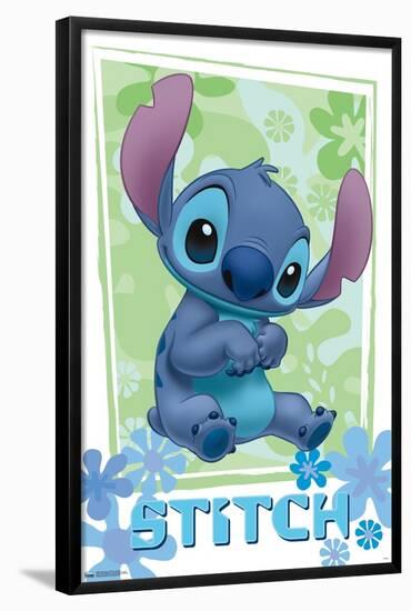 Disney Lilo and Stitch - Flowers-Trends International-Framed Poster