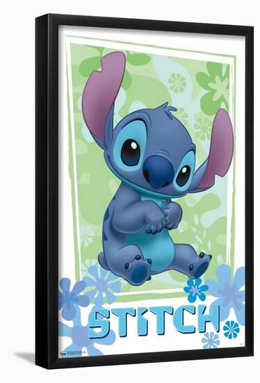 Disney Lilo and Stitch - Flowers-Trends International-Framed Poster