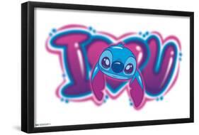 Disney Lilo and Stitch - I Heart You-Trends International-Framed Poster