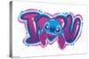 Disney Lilo and Stitch - I Heart You-Trends International-Stretched Canvas