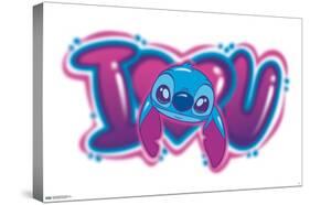 Disney Lilo and Stitch - I Heart You-Trends International-Stretched Canvas