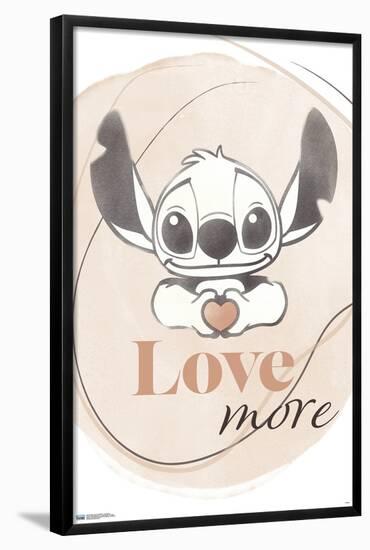 Disney Lilo and Stitch - Love More-Trends International-Framed Poster