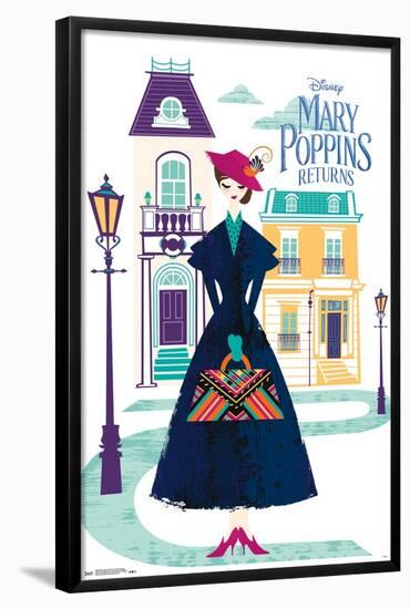 Disney Mary Poppins Returns - Illustrated Mary-Trends International-Framed Poster