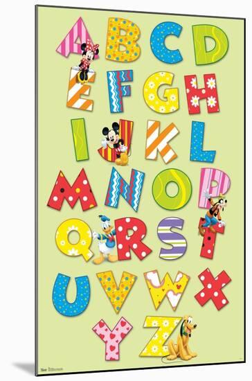 Disney Mickey Mouse - Alphabet-Trends International-Mounted Poster