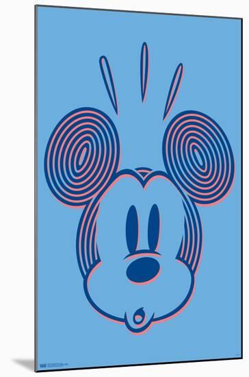 Disney Mickey Mouse - Lines-Trends International-Mounted Poster