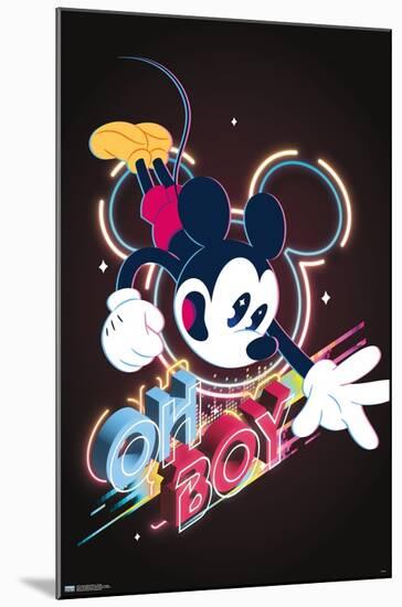 Disney Mickey Mouse - Oh Boy-Trends International-Mounted Poster