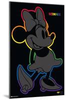 Disney Minnie Mouse - Rainbow Outline-Trends International-Mounted Poster