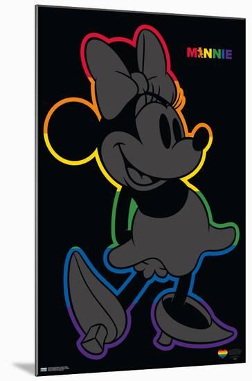 Disney Minnie Mouse - Rainbow Outline-Trends International-Mounted Poster