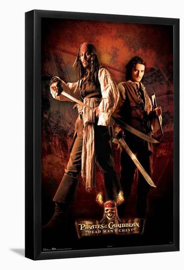 Disney Pirates of the Caribbean: Dead Man's Chest - Jack and Will-Trends International-Framed Poster