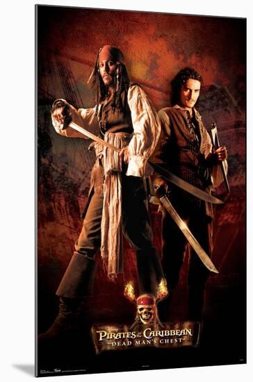 Disney Pirates of the Caribbean: Dead Man's Chest - Jack and Will-Trends International-Mounted Poster