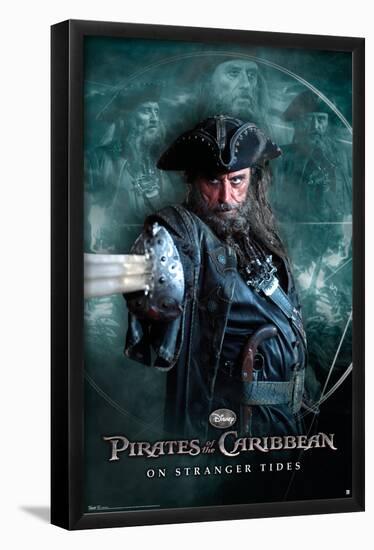 Disney Pirates of the Caribbean: On Stranger Tides - Black Beard-Trends International-Framed Poster