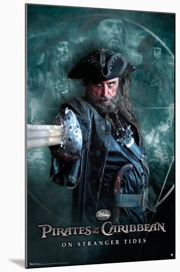 Disney Pirates of the Caribbean: On Stranger Tides - Black Beard-Trends International-Mounted Poster