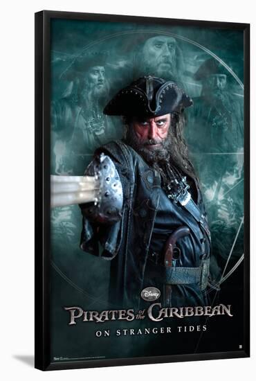 Disney Pirates of the Caribbean: On Stranger Tides - Black Beard-Trends International-Framed Poster
