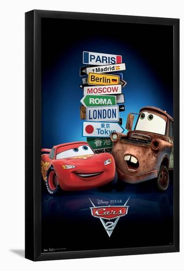 Disney Pixar Cars 2 - One Sheet-Trends International-Framed Poster