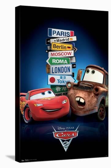 Disney Pixar Cars 2 - One Sheet-Trends International-Stretched Canvas