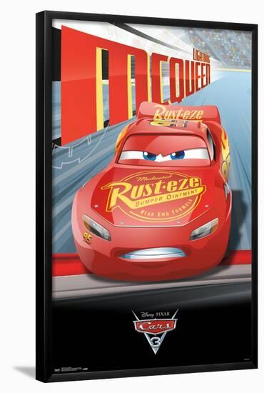 Disney Pixar Cars 3 - Lightning-Trends International-Framed Poster