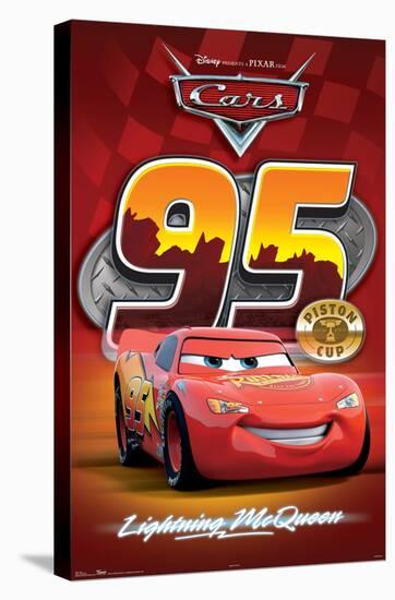 Disney Pixar Cars - Lightning-Trends International-Stretched Canvas