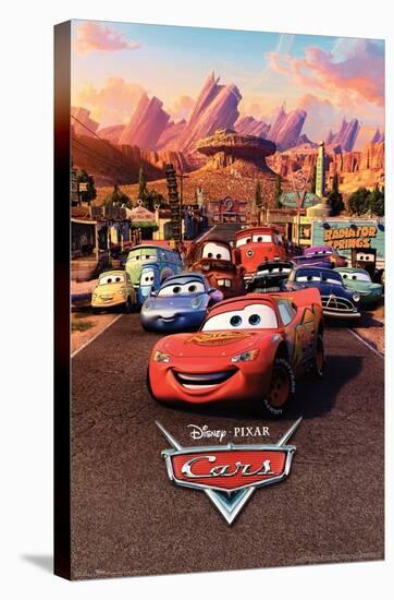 Disney Pixar Cars - One Sheet-Trends International-Stretched Canvas