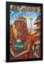 Disney Pixar Elemental - Firetown-Trends International-Framed Poster