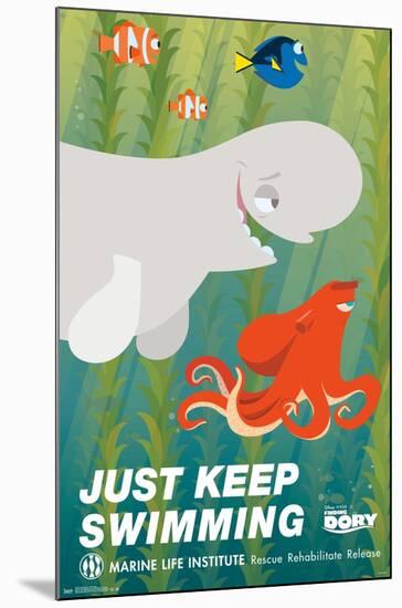 Disney Pixar Finding Dory - Just Keep Swimming-Trends International-Mounted Poster